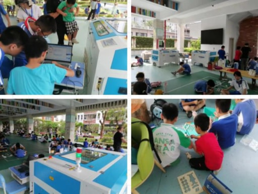 雷宇本次帶著LaserMaker建模軟件和激光切割機來到現(xiàn)場